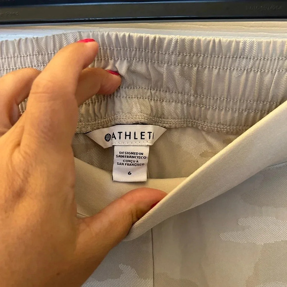 Athleta Brooklyn Camo Joggers Abalone Grey Size 6 - Picture 4 of 6